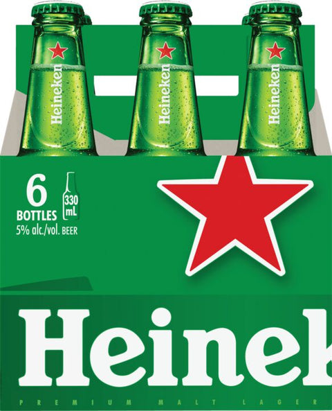 Heineken 6 pack bottles