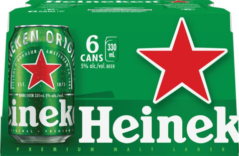 Heineken 6 pack cans